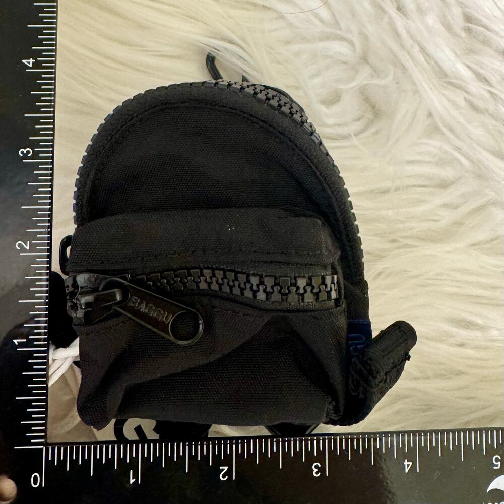 BAGGU Mini Backpack Bag Charm Purse Clip Black NEW - Picture 8 of 8